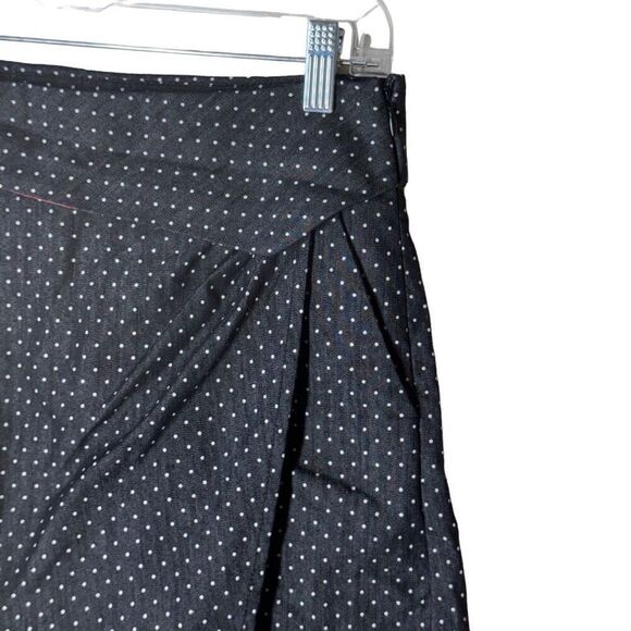 Betabrand Polka Dot Denim Skort Skirt Over Shorts in Black & Red Cotton Blend XS - Picture 12 of 14